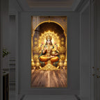 Goddess Lakshmi Maa Modern Luxury Backlight Vertical Wall Art