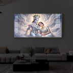 Krishna Radha Modern Luxury Backlight Horizontal Wall Art