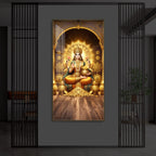 Goddess Lakshmi Maa Modern Luxury Backlight Vertical Wall Art