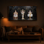 Maa Laxmi & Lord Venkateswara Modern Luxury Backlight Horizontal Wall Art
