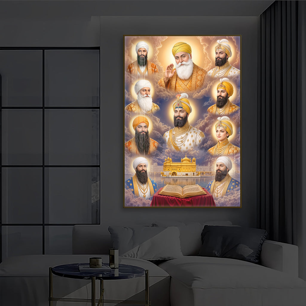 Guru's Essence Modern Luxury Backlight Vertical Wall Art