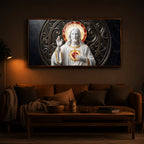 Heart Of Jesus Modern Luxury Backlight Horizontal Wall Art