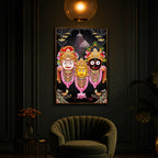 Lord Jagannath Modern Luxury Backlight Vertical Wall Art