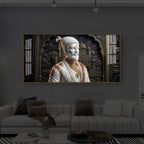 Veer Chhatrapati Shivaji Maharaj Modern Luxury Backlight Horizontal Wall Art
