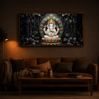Depicts Lord Ganesha Modern Luxury Backlight Horizontal Wall Art
