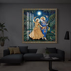 Radha Krishna Definition Of Love Modern Luxury Backlight Square Wall Art