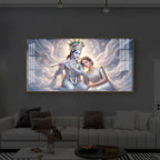 Krishna Radha Modern Luxury Backlight Horizontal Wall Art