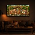 Hindu Deities Srinivasa Kalyanam Modern Luxury Backlight Horizontal Wall Art