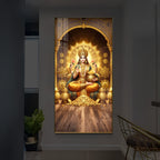 Goddess Lakshmi Maa Modern Luxury Backlight Vertical Wall Art