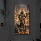 Divine Shivay Modern Luxury Backlight Vertical Wall Art
