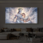 Krishna Radha Modern Luxury Backlight Horizontal Wall Art