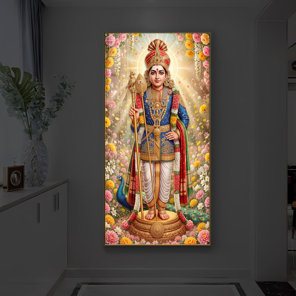 Murugan Ji Modern Luxury Backlight Vertical Wall Art