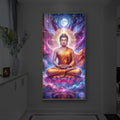 Lord Buddha Modern Luxury Backlight Vertical Wall Art