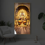 Goddess Lakshmi Maa Modern Luxury Backlight Vertical Wall Art
