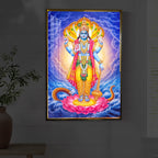 Sri Maha Vishnu Modern Luxury Backlight Vertical Wall Art