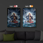 Ardhanarishvara Modern Luxury Backlight Vertical Wall Art