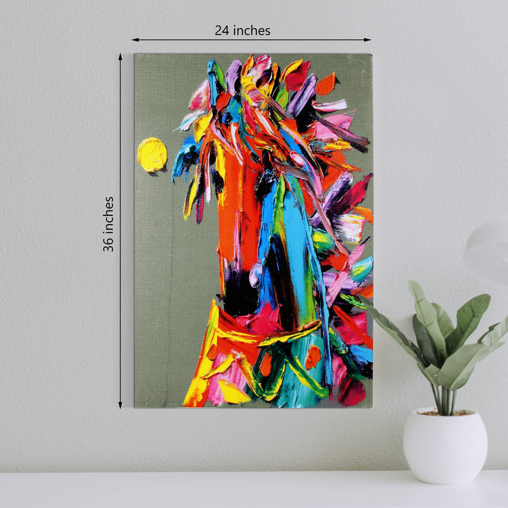 The Rainbow Horse Framed Canvas Print