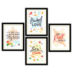 Kitchen Quotes Premium Wall Frame Set of Four