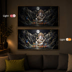 Spiritual Ganesha Modern Luxury Backlight Horizontal Wall Art