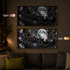 Divine Lord Little Krishna Modern Luxury Backlight Horizontal Wall Art