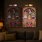 Blessings Of Lord Jagannath Modern Luxury Backlight Vertical Wall Art