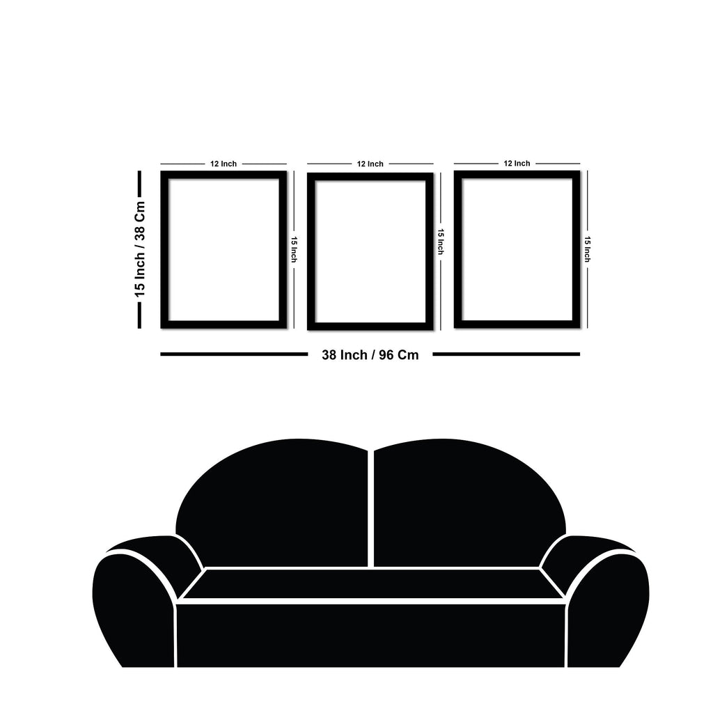Shapes & Textures Decorative Wall Frames Set of Three