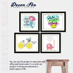 Never Look Back Positive Quotes Wall Hanging Frame Set of Four