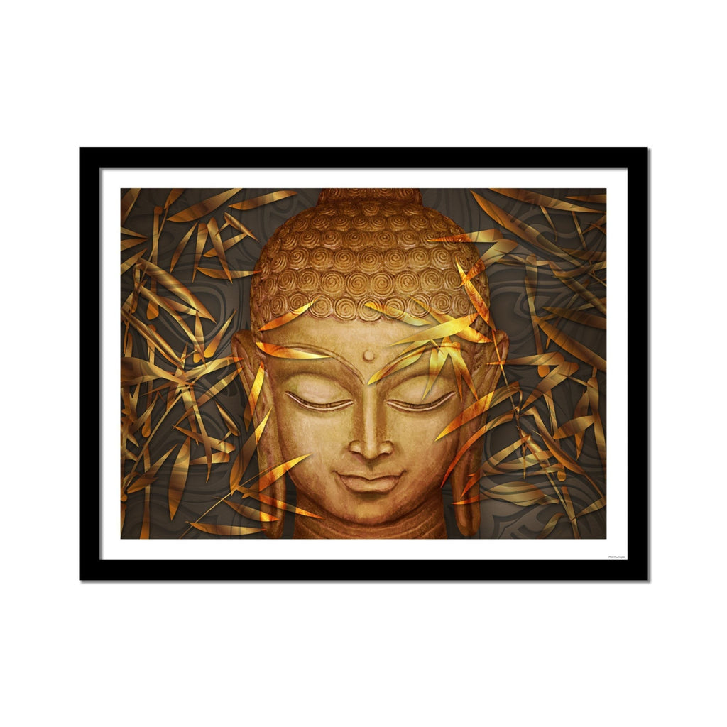 Framed Wall Painting of Spiritual Lord Buddha's Face