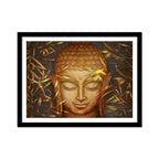 Framed Wall Painting of Spiritual Lord Buddha's Face