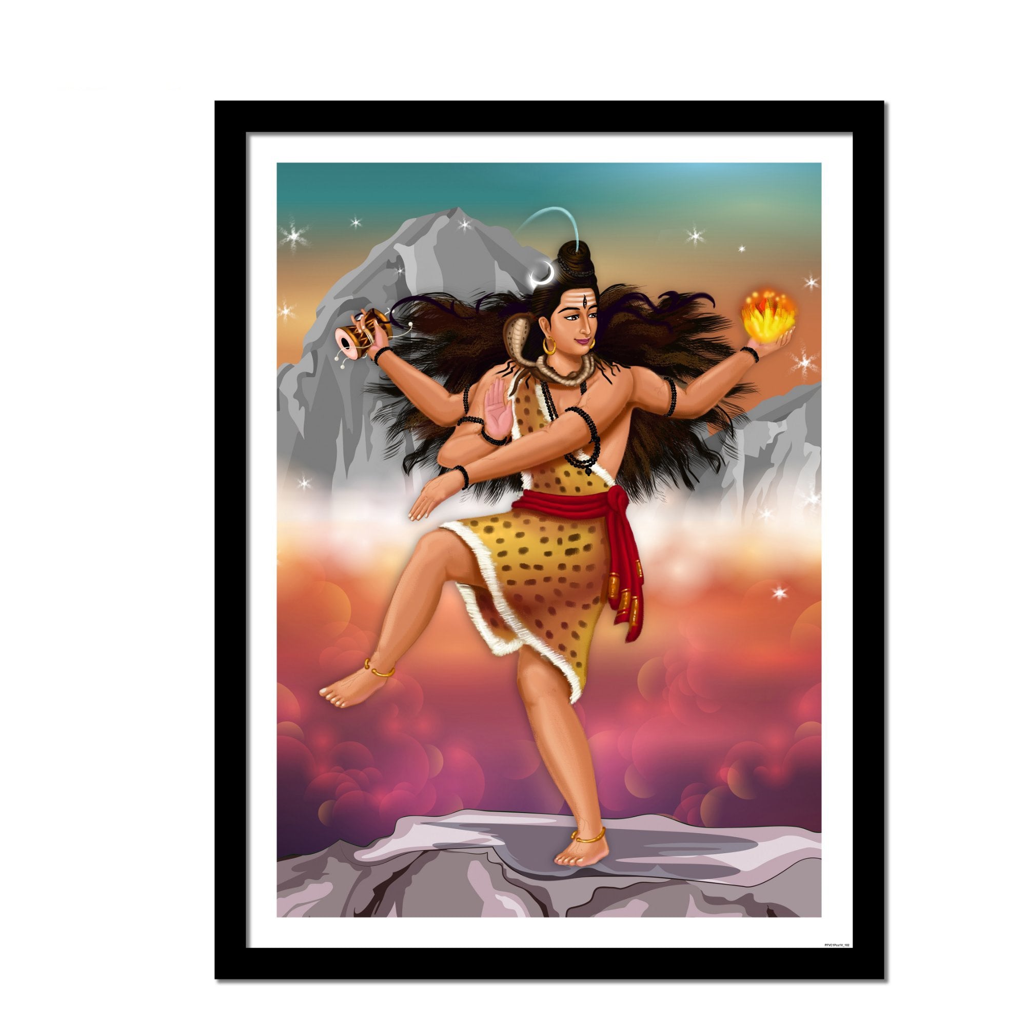 God Nataraja Framed Wall Painting