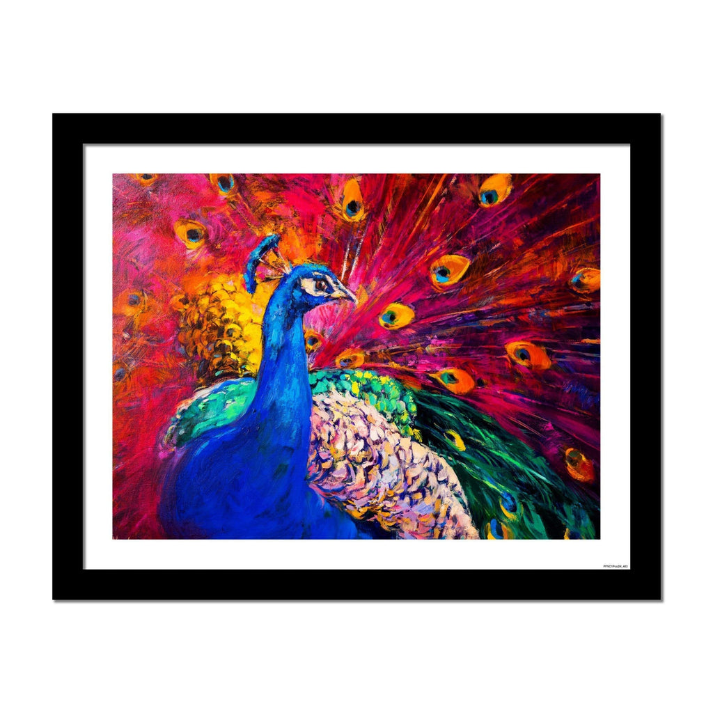 Beautiful Peacock Premium Wall Frame Painting