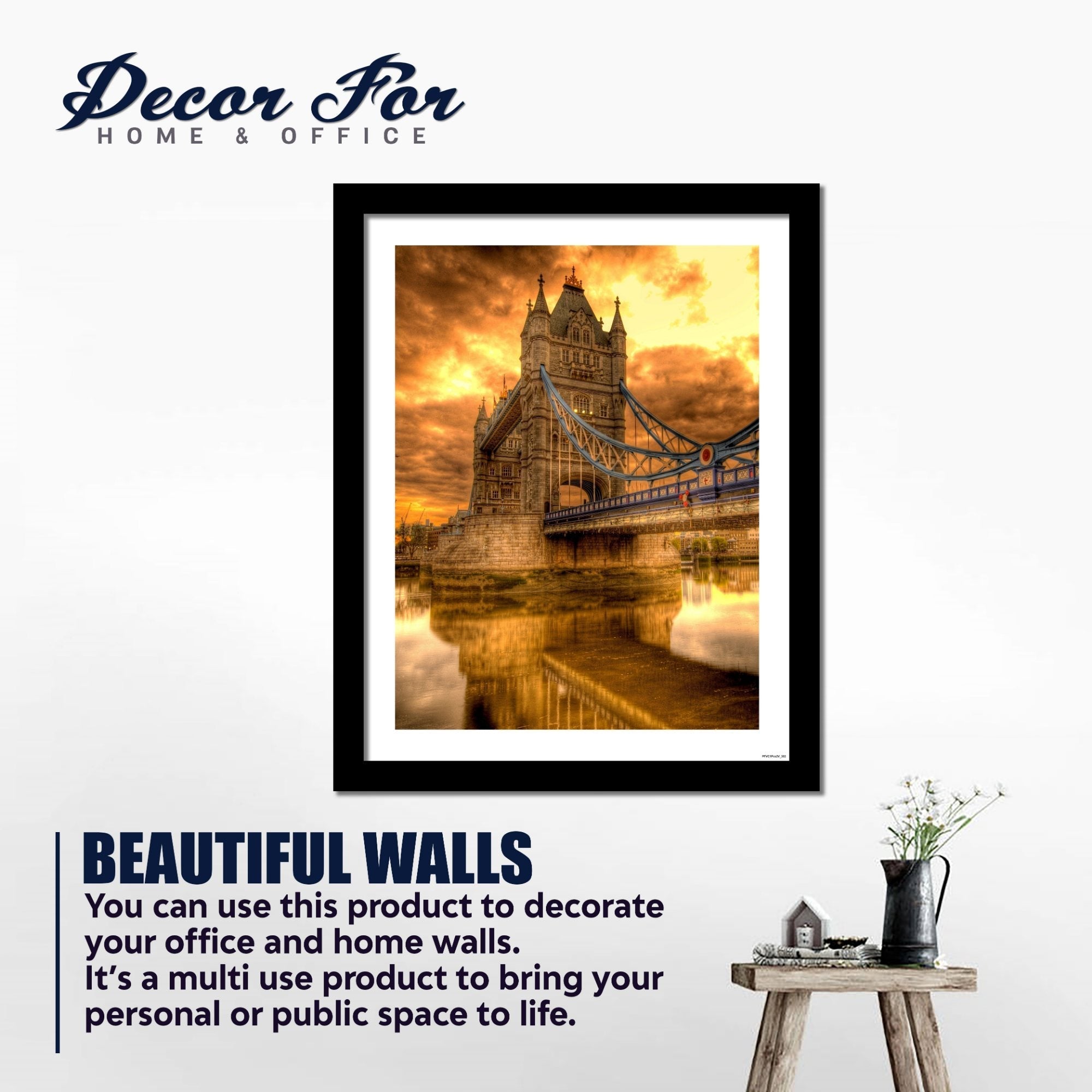 Beautiful Golden Scenery Wall Frame 