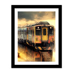 Premium Wall Frame Painting of The Train and It's Reflection