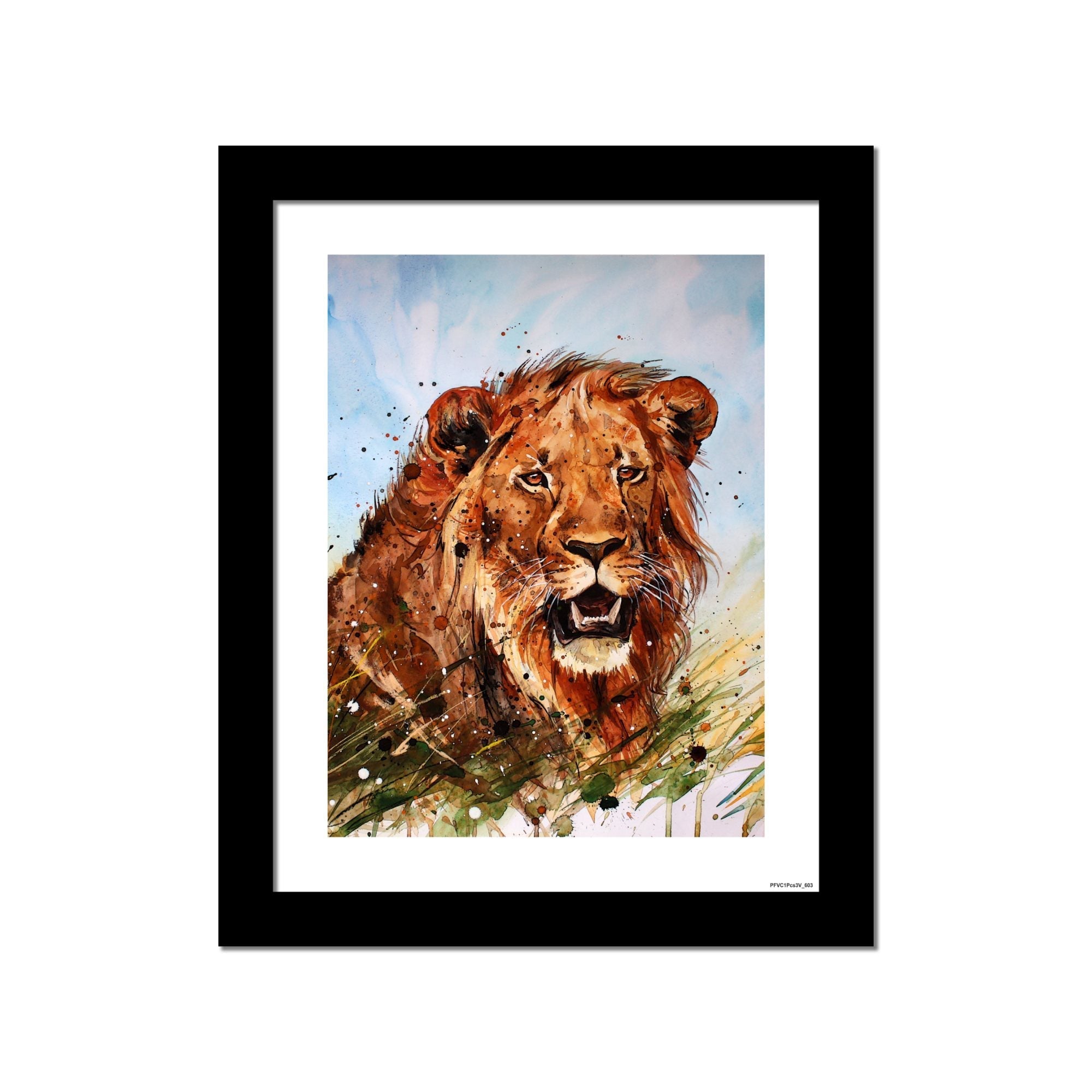 Premium Quality Wall Frame Painting of Lion in Forest
