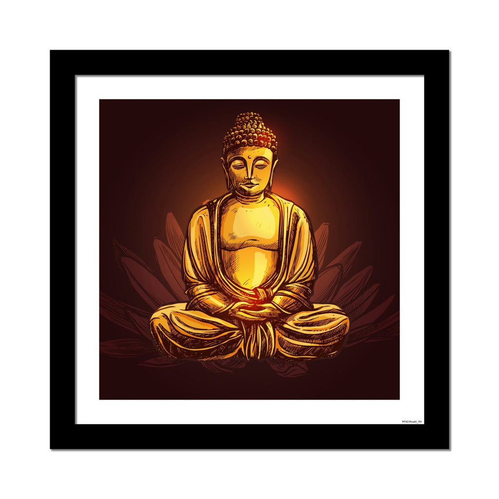 Premium Wall Frame Painting of Lord Buddha Doing Meditation