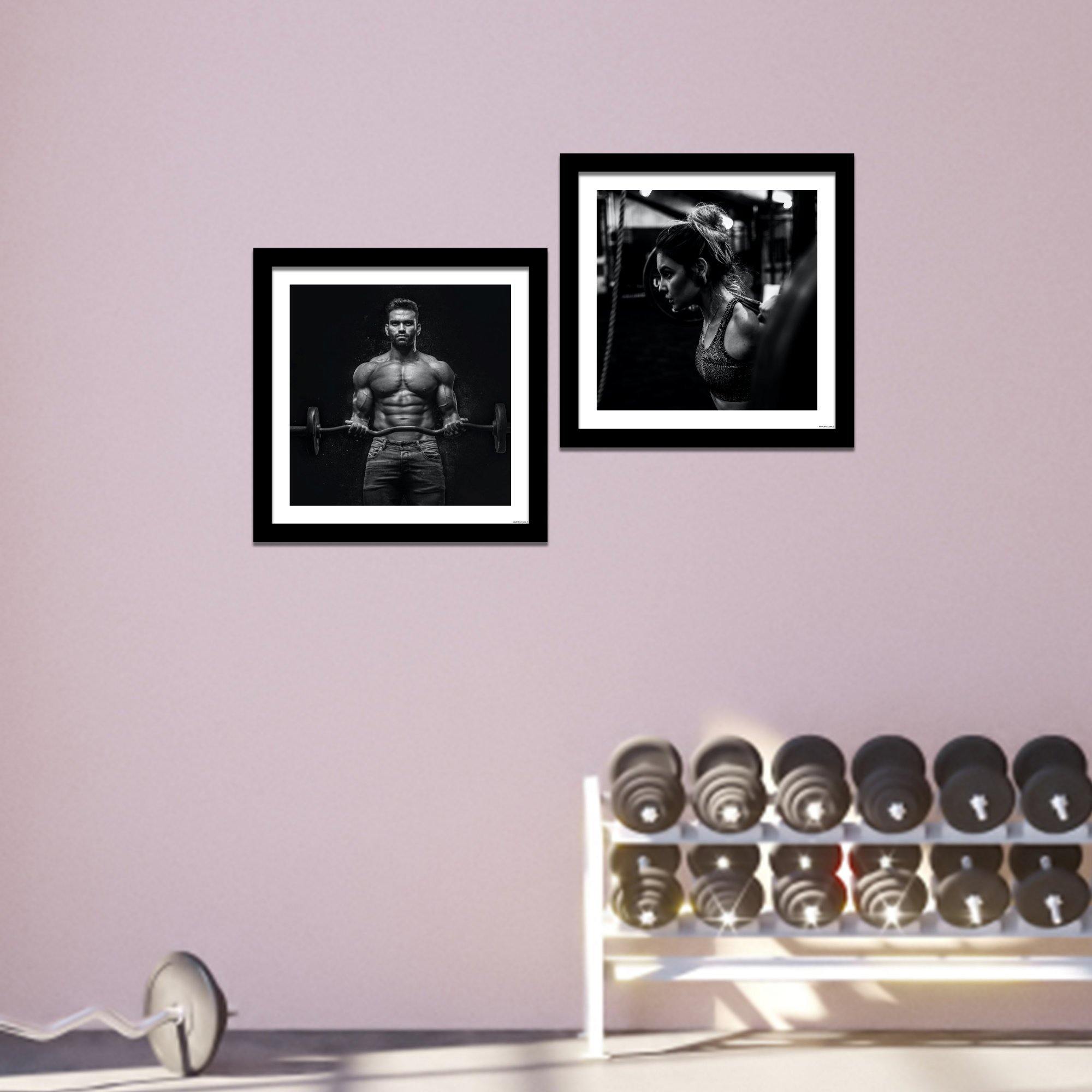 2 Pieces Premium Frame Painting of Exercise