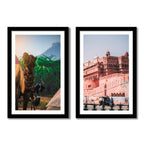 Junagarh Fort and Camel of Rajasthan Quality Frame Painting of 2 Pieces
