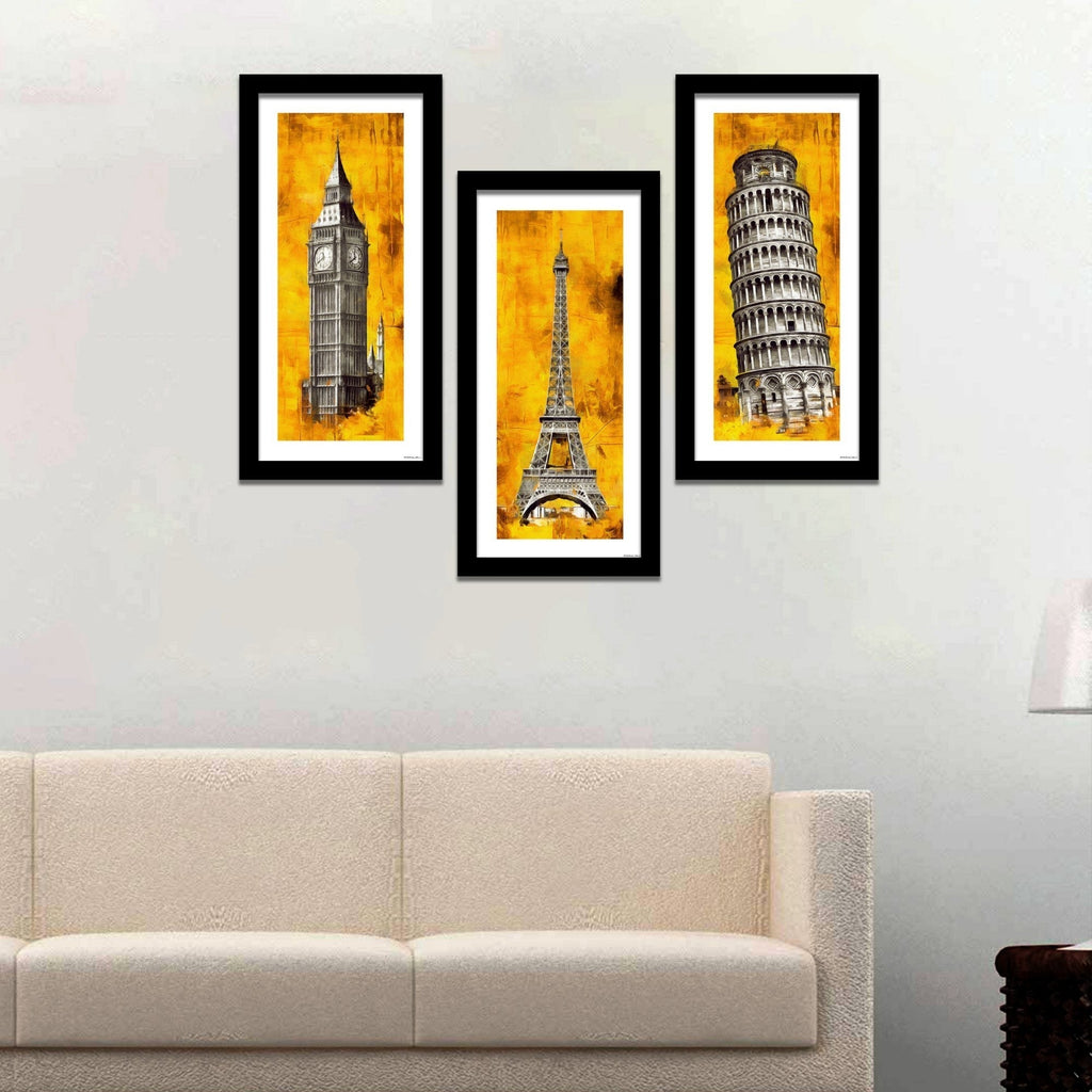 Antique Framed Wall Paintings Set of 3