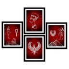 Premium Frame Painting of Egypt Ancient Line Art Set of 4