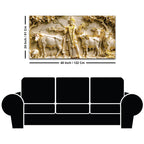Lord Krishna with Cows Canvas Wall Painting for Living Room Decor