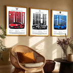 Big Mercedes AMG, Lamborghini Aventador, Chevrolet Car Wall Art Paintings for Living Room Bedroom