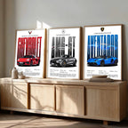 Big Mercedes AMG, Lamborghini Aventador, Chevrolet Car Wall Art Paintings for Living Room Bedroom