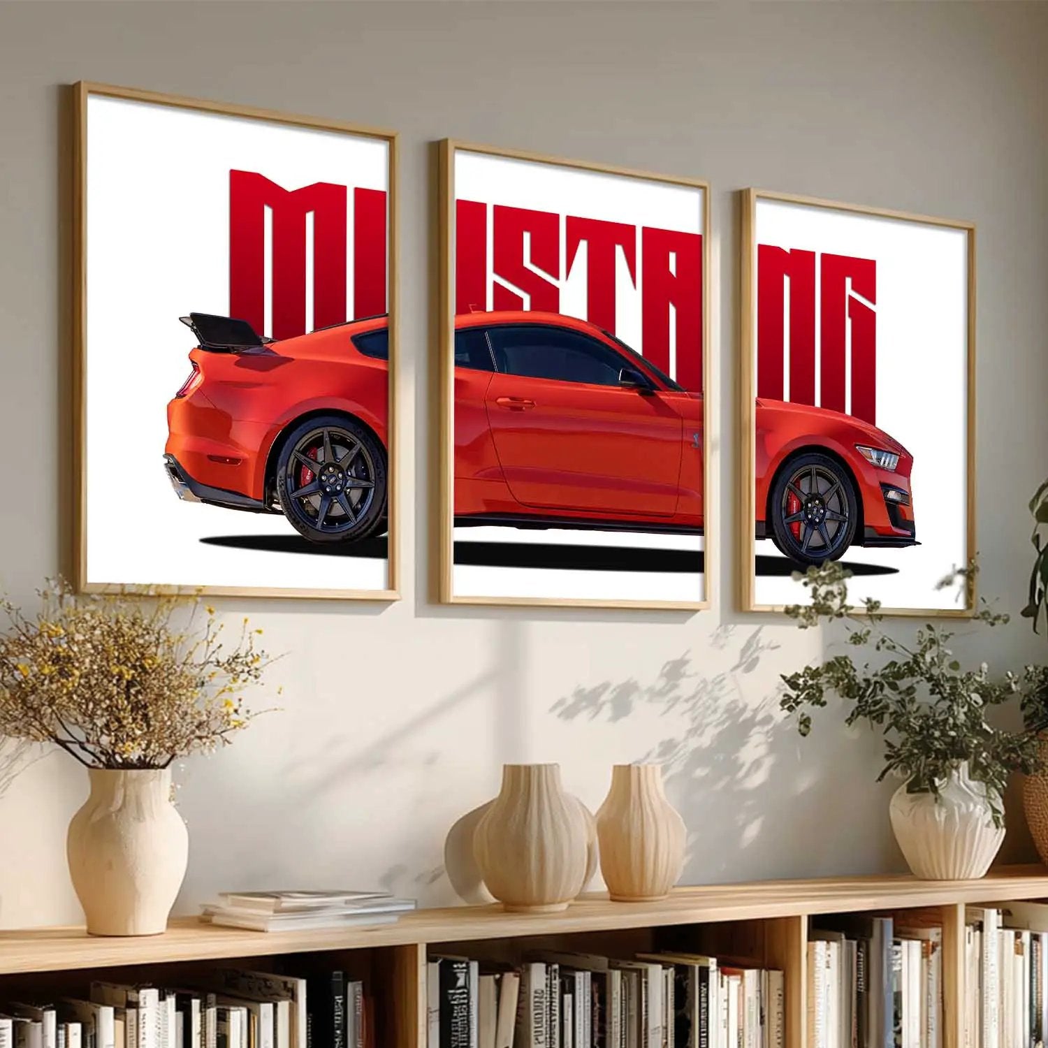 Big Ford Mustang  Car Wall Art Paintings for Living Room Bedroom