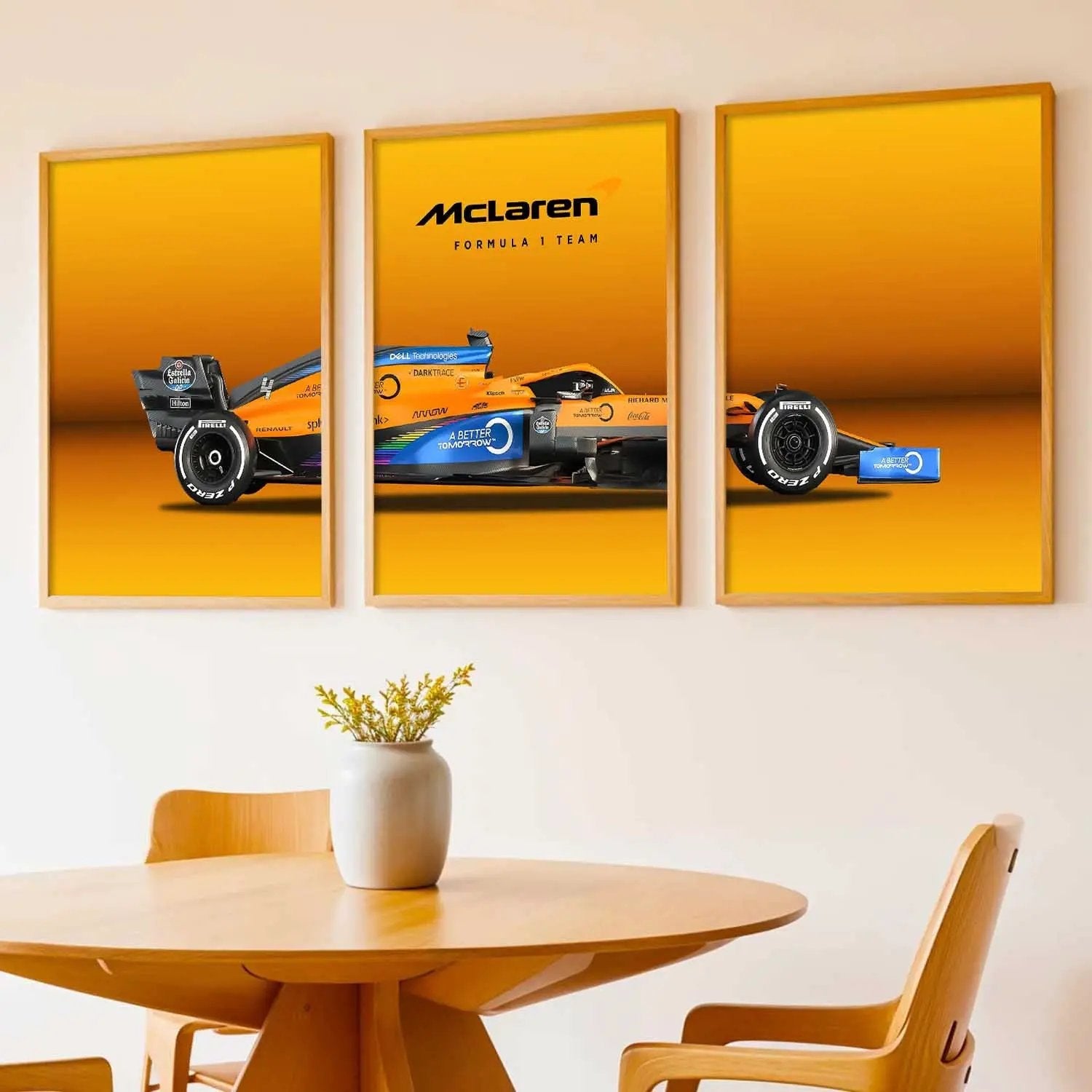 Big Mclaren F1 Car Wall Art Paintings for Living Room Bedroom