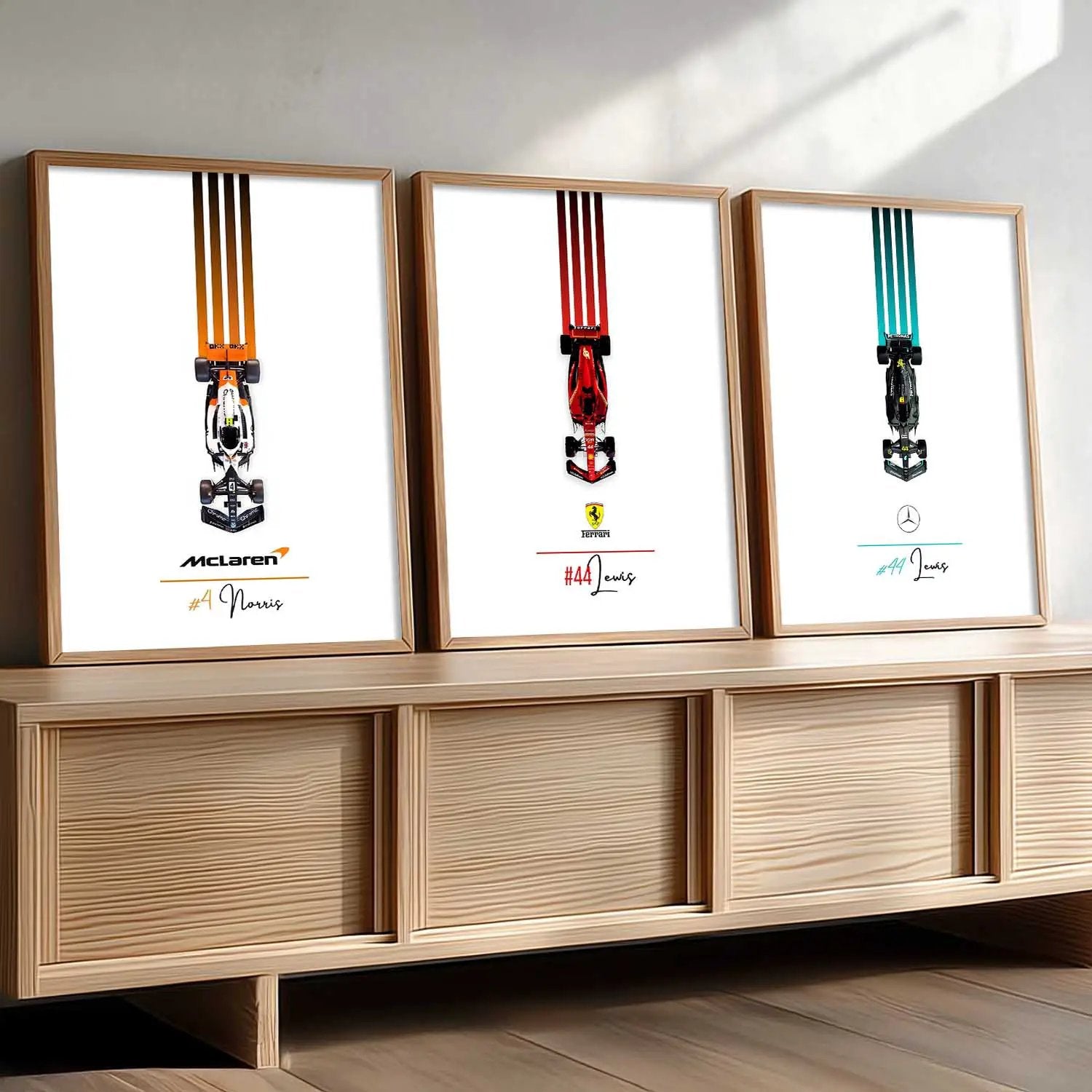 Big Formula 1 Cars Wall Art Paintings for Living Room Bedroom