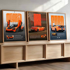 Big McLaren 720S Spider, Aston Martin, Ford Mustang Car Wall Art Paintings for Living Room Bedroom