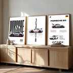 Big Porsche Car Wall Art Paintings for Living Room Bedroom