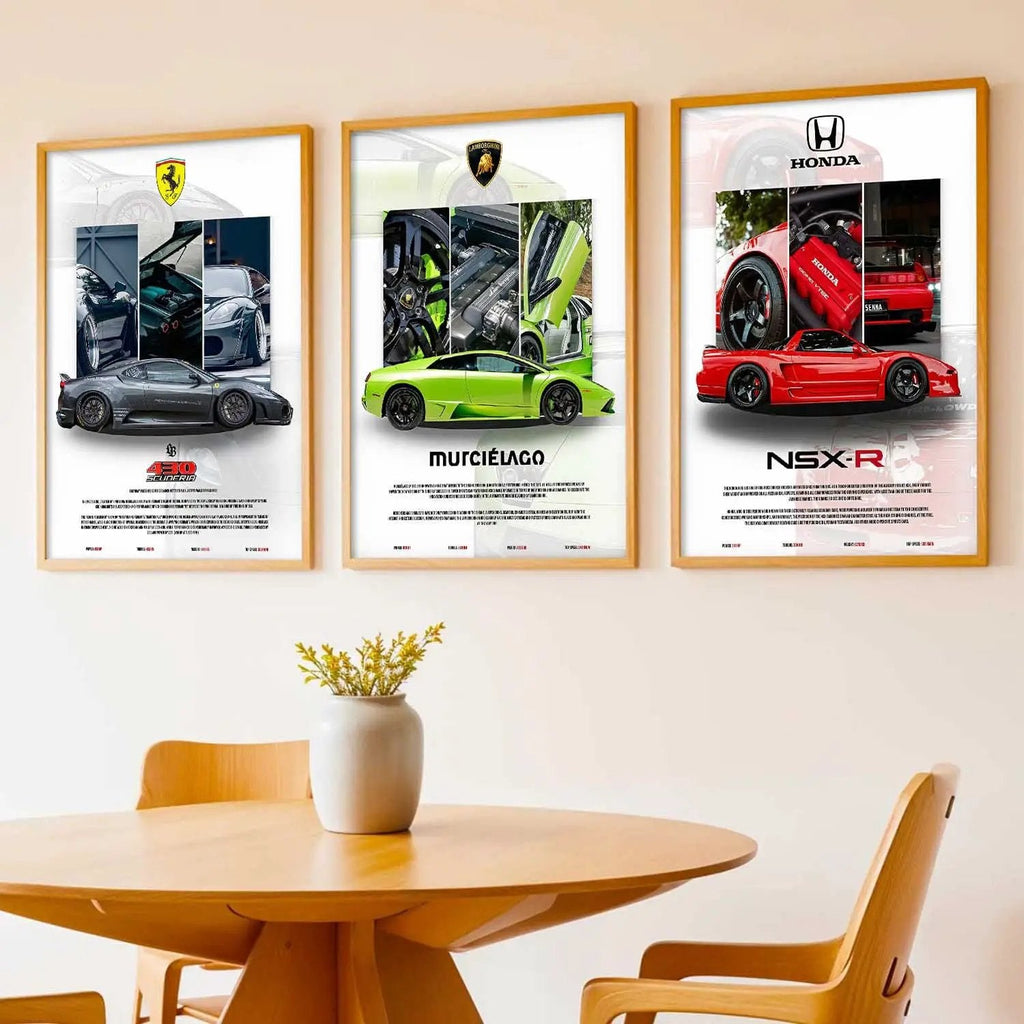 Big Lamborghini, Ferrari Cars  Wall Art Paintings for Living Room Bedroom