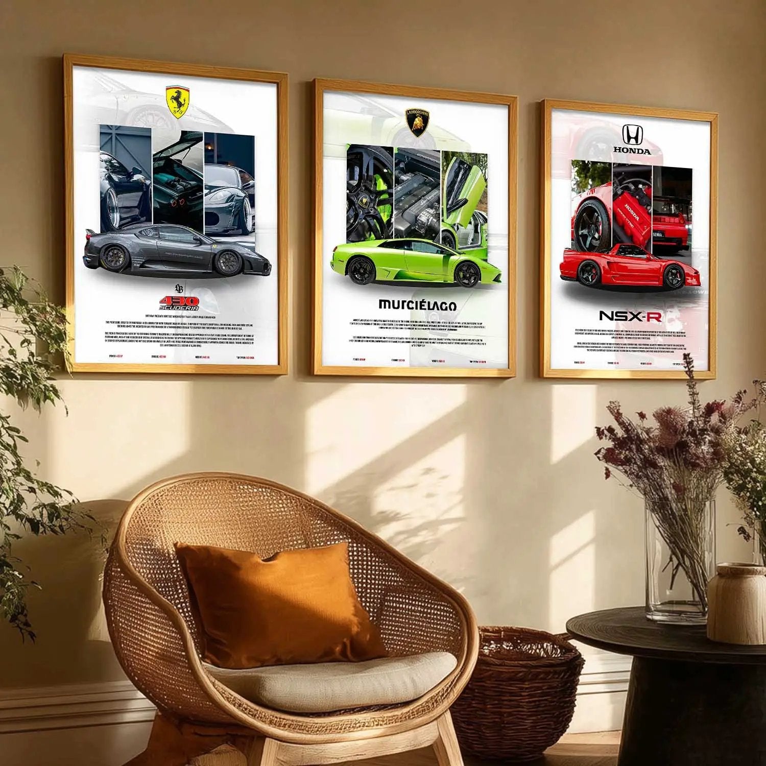 Big Lamborghini, Ferrari Cars  Wall Art Paintings for Living Room Bedroom