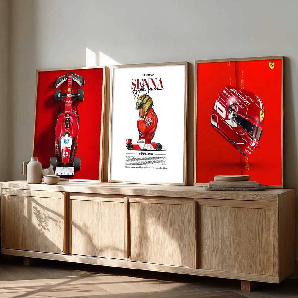 Big Formula 1 Cars Wall Art Paintings for Living Room Bedroom